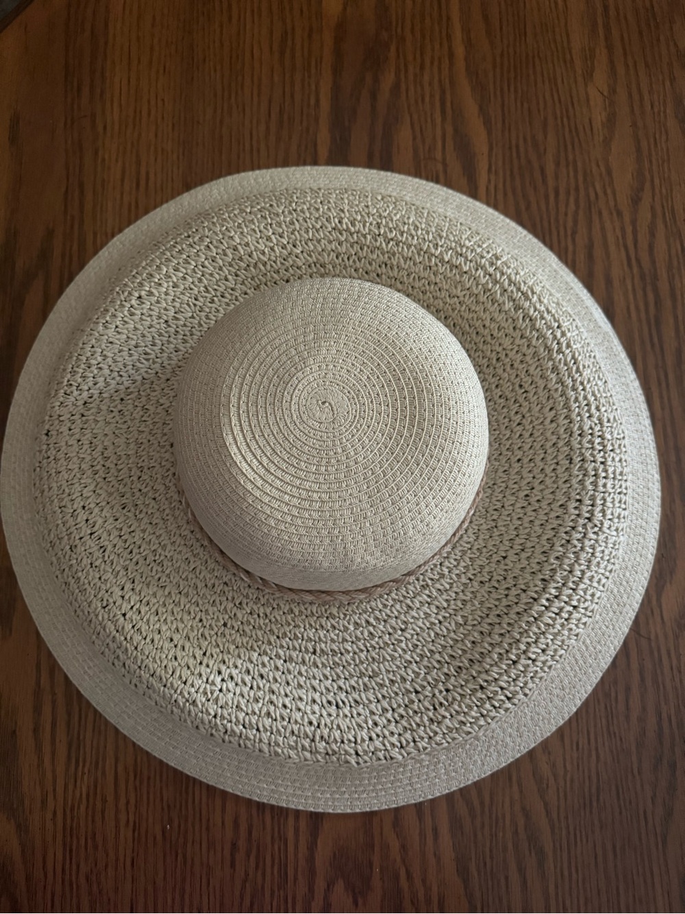 J Crew Classic Cream Straw Sun Hat
